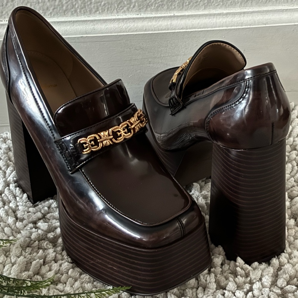 Elegant Brown Platform Loafers